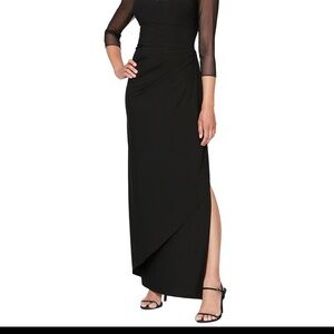 Alex Evenings Black Long Sleeve Dress